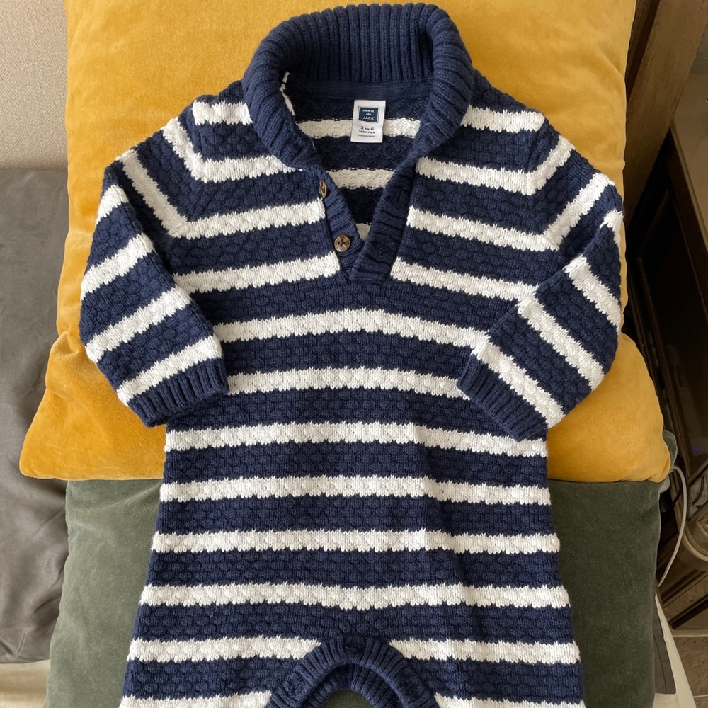 Janie and Jack Knit  onesie winter